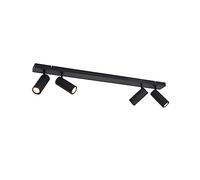 Qazqa - Modern Ceiling Spotlight Black 4-Light Adjustable - Renna- - Modern - Suitable for LED GU10 | 4 Way Light - Steel Surface-Mounted spotway Light - Suitable for Living Room I Kitchen I Bedroom