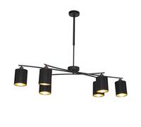 Qazqa Modern Light hanging lamp black adjustable 6-light Lofty 98306 [EEK: A+]