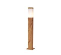 Qazqa Modern Outdoor Pole Bollard Light, Bollard lamp for Garden - malios - Brown, max. 15W, e27, 80cm, IP44, Rectangle
