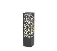 Qazqa Modern Outdoor Pole Bollard Light, Bollard lamp for Garden - Nicole - Black, max. 40W, e27, 40cm, IP44