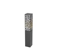 Qazqa Modern Outdoor Pole Bollard Light, Bollard lamp for Garden - Nicole - Black, max. 40W, e27, 60cm, IP44