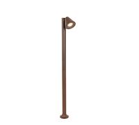 Qazqa - Modern Outdoor Pole I Bollard I Post Post Rust Brown 100 cm IP44 Adjustable - Ciara Garden- - Modern - Suitable for LED GU10 | 1 Light - Aluminium Bollard Light - Suitable for