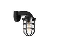 Qazqa - Modern Outdoor Wall Lamp I Wall Light Black IP54 - Joeri Garden- - Modern - Suitable for LED E27 | 1 Light - Polyester Outdoor wall Light - Suitable for