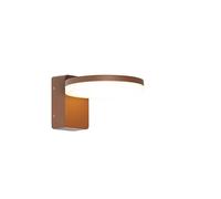 Qazqa - Modern Outdoor Wall Lamp I Wall Light Rust Brown incl. LED IP54 - Esmee Garden- - Modern | 1 Light - Aluminium Outdoor Wall Light - Suitable for