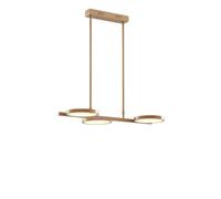 Qazqa - Modern Pendant Light Ceiling Gold Incl. LED 3-Step Dimmable 3-Light - Vivé- - Modern | 3 Light - Aluminium Pendant Light - Suitable for