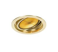 Qazqa - Modern Recessed Spotlight I Downlight Gold Adjustable - Coop 111 Honey- - Modern - Suitable for LED GU10 | 1 Way Light - Aluminium Recessed Way Light - Suitable for Living Room I Kitchen I B
