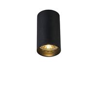 Qazqa - Modern Spotlight Ceiling Black - Tuba 1- - Design - Suitable for LED GU10 | 1 Way Light - Steel Surface-Mounted spotway Light - Suitable for Living Room I Kitchen I Bedroom I