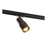 Qazqa - Modern Spotlight Ceiling Dark Bronze for 1-Phase Track System - Iconic Kohua- - Modern - Suitable for LED GU10 | 1 Way Light - Metal Surface-Mounted spotway Light - Suitable for Bedroom I