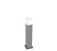 Qazqa - Modern Standing Outdoor Pole I Bollard I Post lamp Gray 50 cm IP44 - Denmark Garden- - Modern - Suitable for LED E27 | 1 Light - Aluminium Bollard Light - Suitable for