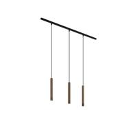 Qazqa - Modern Track Lighting System with 3 Pendant Light Ceilings Bronze 1-Phase - Slimline Keno- - Modern - Suitable for LED G9 | 3 Way Light - Polyester Surface-Mounted spotway Light - Suitable f