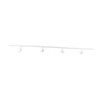 Qazqa - Modern Track Lighting with 4 Spotlight Ceilings White 1-Phase - Iconic Yade- - Modern - Suitable for LED GU10 | 4 Way Light - Aluminium Surface-Mounted spotway Light - Suitable for Bedroom I
