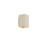 Qazqa Modern up and Down Light, wall Light - Sandy - Beige, Rectangle, max. 10W, gu10, 2-Way, 10cm, Hall Way and Living Room