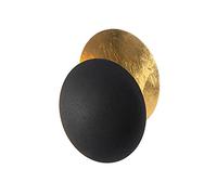 Qazqa - Modern Wall Lamp I Wall Light Black with Gold - Sunrise- - Modern - Suitable for LED G9 | 1 Light - Steel Wall Light - Suitable for Living Room I Kitchen I Bedroom I