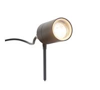 Qazqa - Outdoor Adjustable Spike Spotlight Ceiling Anthracite IP44 - Solo Garden- - Modern - Suitable for LED GU10 | 1 way light - Stainless steel Outdoor spotway light - Suitable for