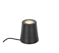Qazqa - Outdoor Pole I Bollard I Post Modern Garden spot Black Round IP65 - Lennard- - Modern - Suitable for LED GU10 | 1 Light - Aluminium Bollard Light - Suitable for