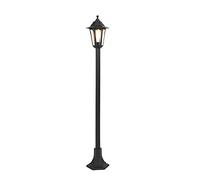 Qazqa - Outdoor Pole I Bollard I Post Romantic Lantern Black IP44 - New Haven Garden- - Classic I Antique - Suitable for LED E27 | 1 Light - Polyester Lanterns - Suitable for