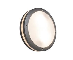 Qazqa - Outdoor Wall and Ceiling Lamp I Ceiling Flush Light Anthracite IP54 - Glow Garden- - Modern - Suitable for LED E27 | 2 Light - Aluminium Outdoor wall Light - Suitable for