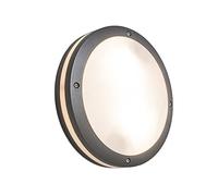 Qazqa - Outdoor Wall and Wall Light Dark Grey 2-Light IP54 - Glow Garden- - Modern - Suitable for LED E27 | 2 Light - Aluminium Outdoor Wall Light - Suitable for