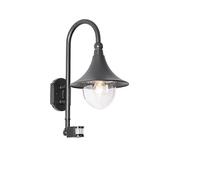 Qazqa - Outdoor Wall Light Black IP44 Incl. Motion Sensor - Daphne Garden- - Classic I Antique - Suitable for LED E27 | 1 Light - Aluminium Security Light - Suitable for
