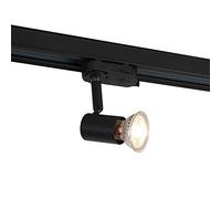 Qazqa - Rail Spotlight Ceiling 3-Phase Black - Jeany- - Modern - Suitable for LED GU10 | 1 Way Light - Steel Surface-Mounted spotway Light - Suitable for