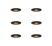 Qazqa recessed Spotlight, Downlight - 102817 -, gu10, max. 50W, 8.2cm, Ideal for Hall Way, Kitchen and Bedroom, Set of 6