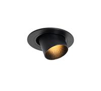 Qazqa recessed Spotlight, Downlight - installa - Black, gu10, max. 10W, 7.7cm, Round, Ideal for Hall Way, Kitchen and Bedroom