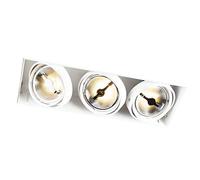 Qazqa - Recessed Spotlight I Downlight White G53 AR111 Trimless - Oneon 111-3- - Design - Suitable for LED G53 | 3 Way Light - Steel Recessed Way Light - Suitable for Living Room I Kitchen I Bedroom