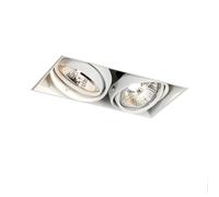 Qazqa - Recessed Spotlight I Downlight White GU10 AR70 Trimless 2-Way Light - Oneon- - Modern - Suitable for LED GU10 | 2 Way Light - Steel Recessed Way Light - Suitable for Living Room I Kitchen I