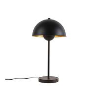 Qazqa - Retro Table Lamp I Table Light Black with Gold - Magnax- - Retro - Suitable for LED E27 | 1 Light - Steel Table lamp - Suitable for Living Room I Bedroom I