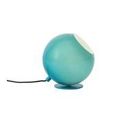 Qazqa Retro Table lamp with Glass, Table Light - Mabel - Blue, max. 15W, e27, 18.5cm, Ideal for Office, Bedroom and Living Room
