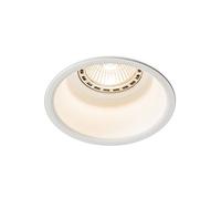 Qazqa - Round Recessed Spotlight I Downlight White - Dept- - Design - Suitable for LED GU10 | 1 Way Light - Aluminium Recessed Way Light - Suitable for Living Room I Kitchen I Bedroom I