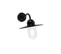 Qazqa - Rural Outdoor Wall Lamp I Wall Light Black IP44 - Kansas Garden- - Modern - Suitable for LED E27 | 1 Light - Aluminium Outdoor wall Light - Suitable for