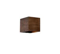 Qazqa - Rural Wall Lamp I Wall Light Walnut Wood - Transfer- - Country - Suitable for LED G9 | 1 Light - Wood Wall Light - Suitable for Living Room I Kitchen I Bedroom I