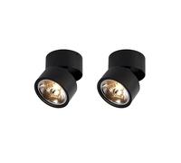 Qazqa - Set of 2 Spots Black Adjustable - Go Nine Tubo- - Industrial - Suitable for LED G9 | 2 Way Light - Aluminium Surface-Mounted spotway Light - Suitable for Living Room I Kitchen I Bedroom I