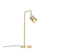 Qazqa smart led Modern Table lamp, Table Light - Java - Gold, incl. 4.7W Lightbulb, gu10, 2700K - 6500K, dimmable, 49cm, Ideal for Hall Way, Office, Kitchen, Living Room, and Bedroom
