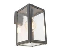 Qazqa - Smart Outdoor Wall Lamp I Wall Light Gray incl. WiFi G95- Sutton Down Garden- - Country - LED E27 | 1 Light - Stainless Steel Outdoor Wall Light - Suitable for