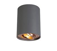 Qazqa - Smart Spotlight Ceiling Gray with Copper in U10 WiFi Light Source - Rondoo Up- - Design - LED GU10 | 1 Way Light - Aluminium Surface-Mounted spotway Light - Suitable for Living Room I Ki