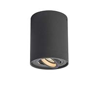 Qazqa - Spotlight Ceiling Dark Gray rotatable and tiltable - Rondoo up- - Modern - Suitable for LED GU10 | 1 Way Light - Aluminium Surface-Mounted spotway Light - Suitable for Living Room I Kitchen