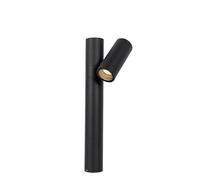Qazqa - Standing Outdoor Pole I Bollard I Post Lamp Black 50 cm Adjustable - Duo Garden- - Modern - Suitable for LED GU10 | 1 Light - Aluminium Bollard Light - Suitable for