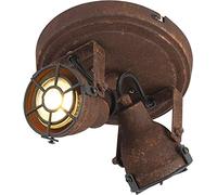 Qazqa - Sturdy Ceiling Spotlight 2 Rust - Sorra- - Industrial - Suitable for LED GU10 | 2 Way Light - Steel Surface-Mounted spotway Light - Suitable for Living Room I Kitchen I Bedroom I