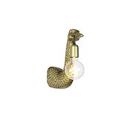 Qazqa - Vintage Wall Lamp I Wall Light Brass - Camel Bird- - Country - Suitable for LED E27 | 1 Light - Aluminium Wall Light - Suitable for Living Room I Kitchen I Bedroom I