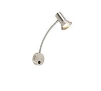 Qazqa - Wall Lamp I Wall Light Steel I Nickel Matt I Satin with Flex arm - Karin Flex- - Modern - Suitable for LED GU10 | 1 Light - Steel Wall Light - Suitable for Living Room I Kitchen I Bedroom I