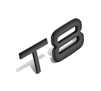 QAZWSXD swaiwai 3D Metal T5 T6 T8 AWD Letter Logo Sticker Silver Black Fit For VOLVO XC40 XC60 XC90 S60 S90 V60 V70 V90 Rear Trunk Badge Accessories (Color Name : T8 Black)
