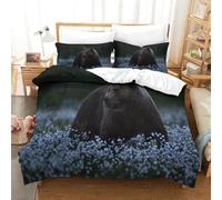 QazwYu Grizzly Duvet Cover Set 3D Bedding Set 3 Pieces Ultra Soft Microfiber Polyester Comforter Cover Grizzly Theme Quilt Cover with Zipper Closure King(220x240 cm)