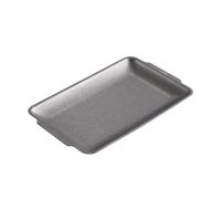 QAZWZG 6pcs Retro Stainless Steel Rectangular Plate Barbecue Snack Storage Tray Kitchen Accessories for Kitchen(27cmx15cm)