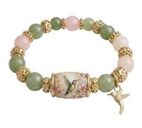 QAZWZG Bluebird Blessings Bracelet with Gift Box Hummingbird Blessings Bracelet With Gift Box For Women, Handmade Stretchable Bracele(Hummingbird)