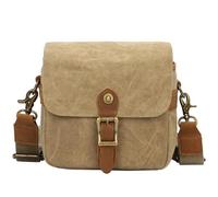 QAZWZG Canvas SLR Camera Bag Micro Single Messenger Bags for Waterproof Wear-Resistant Shoulder Photography Backpacks for Outdoors(Khaki)