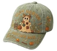 QAZWZG Happy Haunting Patchwork Ghost Commemorative Cap Patchwork Ghost Cap