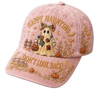 QAZWZG Happy Haunting Patchwork Ghost Commemorative Cap Patchwork Ghost Cap