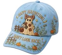 QAZWZG Happy Haunting Patchwork Ghost Commemorative Cap Patchwork Ghost Cap